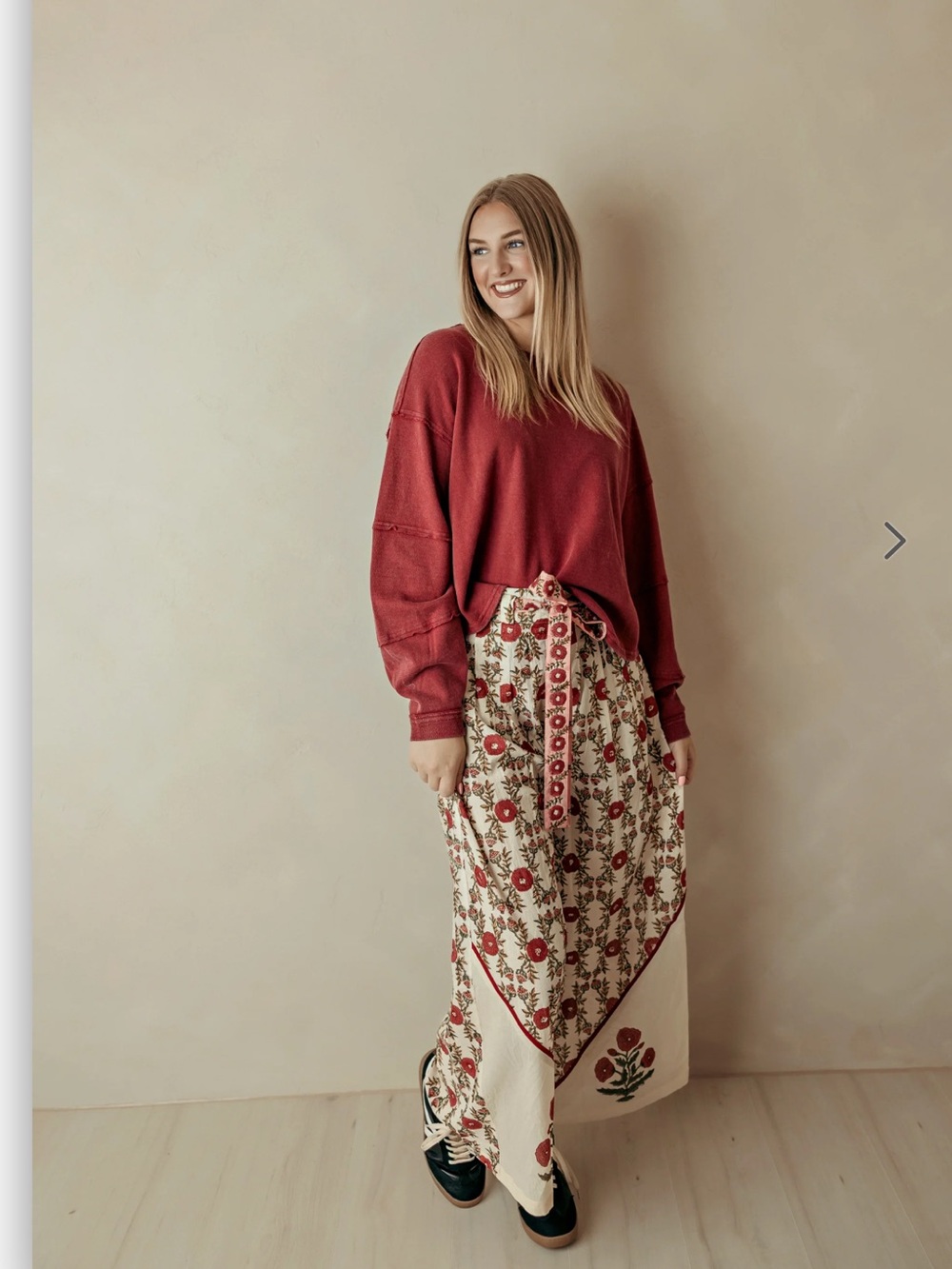 POL Floral wide leg pants